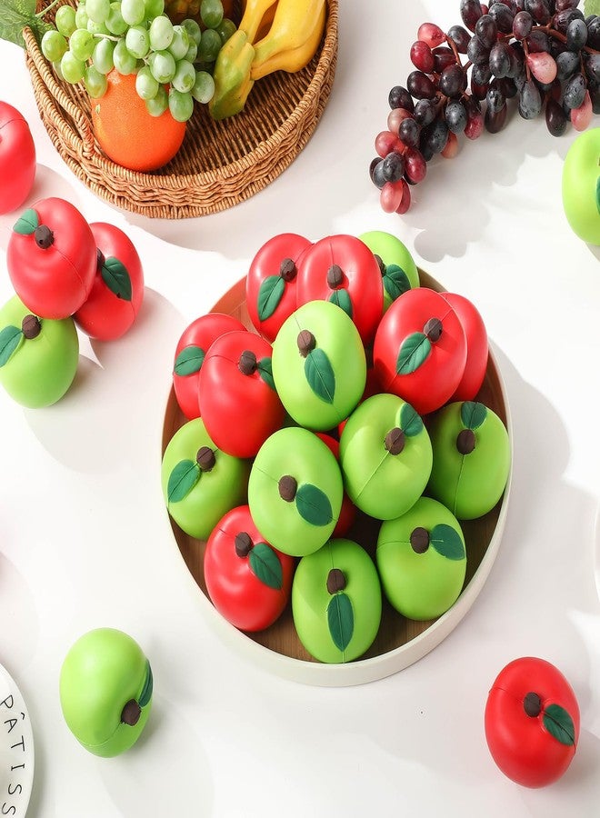 Chalyna 30 Pieces Fruit Stress Ball Red and Green Fruit Stress Relief Squeeze Balls Squeeze Finger for Adults Finger Exercise Reward Gifts Supplies(2.8 Inch) - Image 5